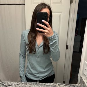 NWT athleta uptempo ribbed henley top